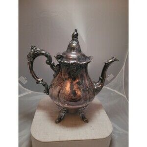 Vintage Silver Baroque Wallace 281 Coffee Tea Pot Ornate Silverplate Beautiful!